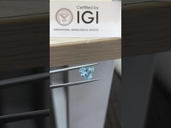3.26ct Lab Growm Diamond Heart Cut CVD Fancy Intense Greensh Blue VS2 2EX N IGI