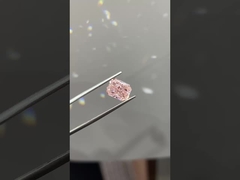 3.72ct Kim cương phát triển trong phòng thí nghiệm cắt sáng CVD màu hồng màu hoa hồng VS kim cương lỏng