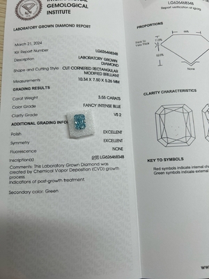 Mua 3.55ct Fancy Intense Blue Phòng thí nghiệm trồng kim cương OEM ODM online manufacture