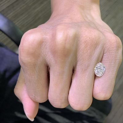 Mua 2.06ct Máy thí nghiệm làm kim cương cắt hình bầu dục CVD F Màu sắc VS2 Độ rõ ràng EX VG N online manufacture
