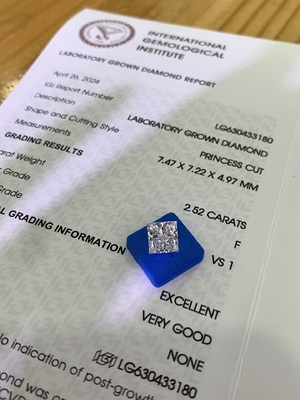 Mua 2.52 carat F Màu sắc VS1 Độ rõ ràng EX VG CVD Phòng thí nghiệm làm bằng kim cương online manufacture