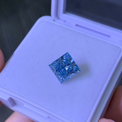 Mua 3.2CT Fancy Intense Blue VS1 2EX CVD Phòng thí nghiệm trưởng thành Diamond Princess Cut online manufacture