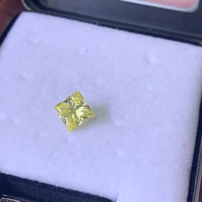 Mua 1.37CT Fancy Intense Yellow VVS1 EX VG CVD Lab Made Diamonds Princess Cut IGI Certified online manufacture