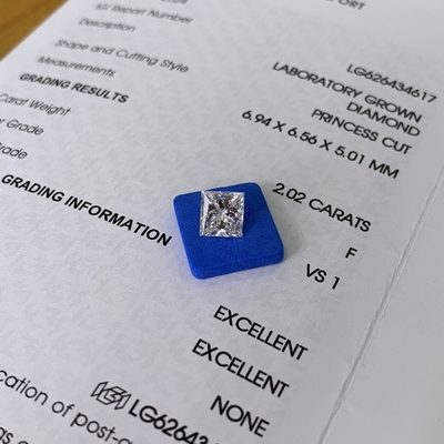 Mua 2.02 Carat F VS1 2EX CVD Princess Cut Lab Kim cương OEM ODM online manufacture
