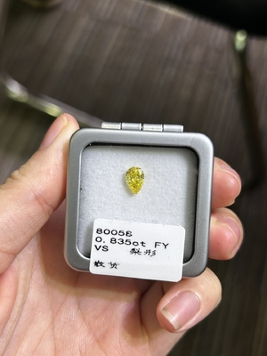 Mua 0.83ct Máy thí nghiệm làm bằng kim cương màu vàng Pear Cut CVD Fancy Yellow Loose VS Diamond online manufacture