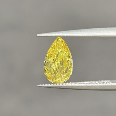 Mua 1.7ct Kim cương trồng trong phòng thí nghiệm Pear Cut CVD Fancy Vivid Yellow VS1 2EX N IGI online manufacture