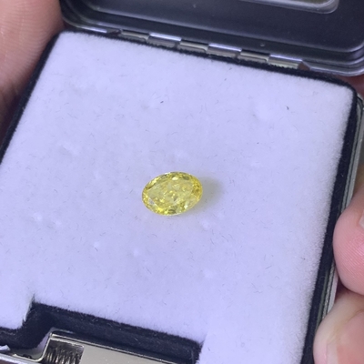 Mua 1.51ct Phòng thí nghiệm trưởng thành kim cương cắt bằng hình bầu dục HPHT Fancy Vivid Yellow VS1 2EX N online manufacture