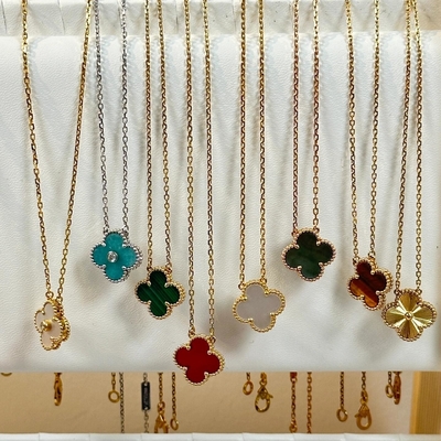 Mua Đồ trang sức Malachite 18k vàng rắn dây chuyền bản sao đồ trang sức VAN bốn lá hoa trèo dây chuyền online manufacture