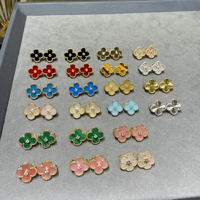 Mua 18k vàng rắn Bàn tai Á-ghét đồ trang sức bản sao đồ trang sức VAN Bàn tai bốn lá hoa trèo online manufacture