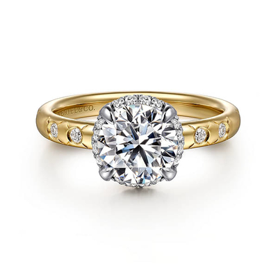 Mua 18K 14K 10K Solid Gold Customized Lab Created Diamond Halo Rings online manufacture
