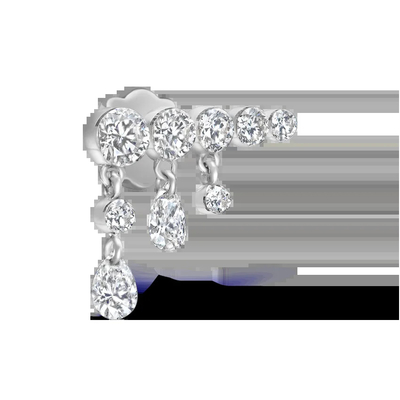 Mua 0.34 Carats Lab Created Diamond Hoop Earrings VVS Clarity HPHT Round Cut online manufacture