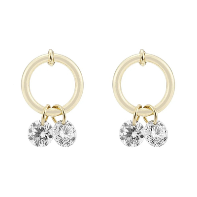 Mua 0.2 Carats VVS Lab Created Diamond Hoop Earrings Perfumes Type Rings Đá quý hình tròn online manufacture