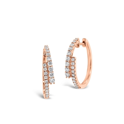 Mua 0.28 Carats Lab Created Diamond Hoop Earrings VVS Clarity HPHT Round Cut online manufacture
