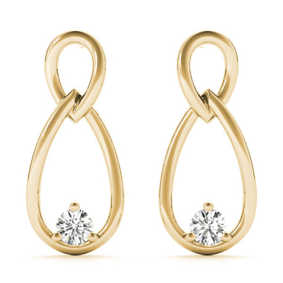 Mua 0.14 Carats Lab Created Diamond Hoop Earrings VVS Clarity HPHT Marquee Cut online manufacture