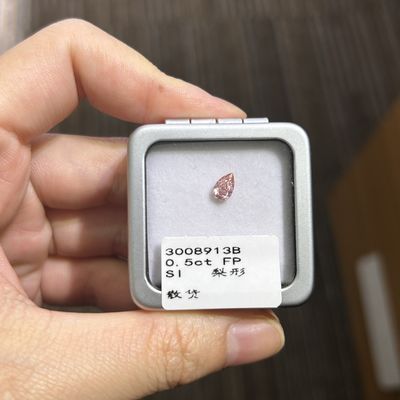 0.5ct VS1 Clarity Light Pink Phòng thí nghiệm trưởng thành Diamond Pear Cut