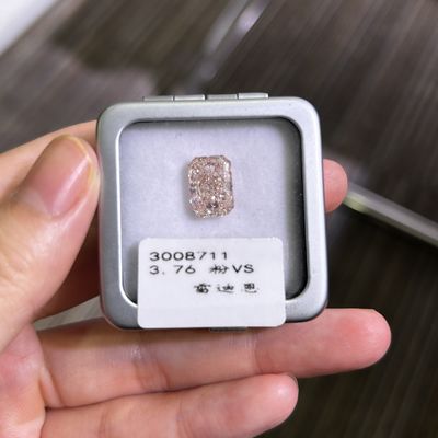 CVD 3.76ct Kim cương màu hồng tổng hợp được tạo ra trong phòng thí nghiệm