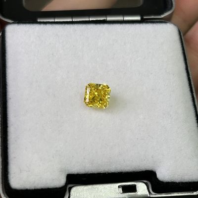 1.56ct Kim cương màu vàng tổng hợp HPHT Kim cương phát triển trong phòng thí nghiệm Fancy Vivid Yellow SI2 2VG N IGI