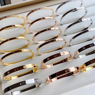 Nhẫn kim cương tình yêu 18k vàng rắn vòng tay kim cương tự nhiên Au750 đồ trang sức