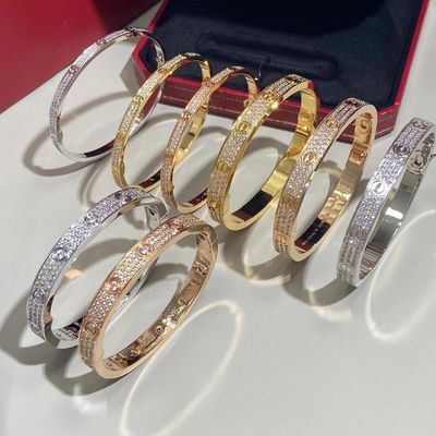 GH VS Bangle Đá nhựa Vòng tay tình yêu kim cương kim cương tự nhiên