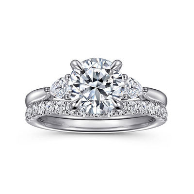 Nhẫn cưới kim cương phòng thí nghiệm VVS Clarity HPHT Round Cut Lab Grown Diamond Ring