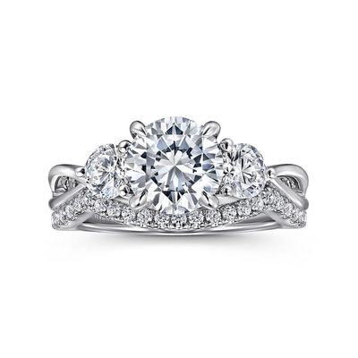 Nhẫn cưới kim cương phòng thí nghiệm VVS Clarity HPHT Round Cut Lab Grown Diamond Ring