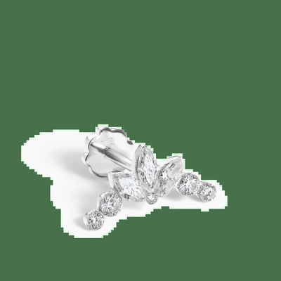 0.58 Carats Lab Created Diamond Hoop Earrings VVS Clarity HPHT Marquee Cut