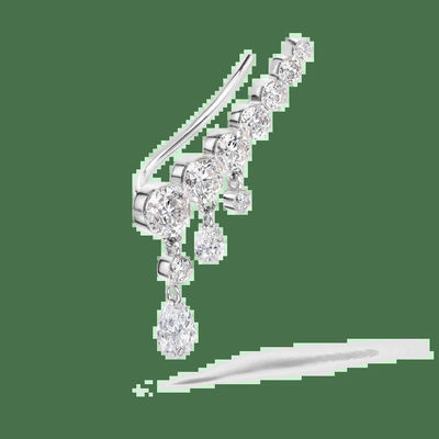 0.7 Carats Lab Created Diamond Hoop Bàn tai VVS Clarity HPHT Pear Cut