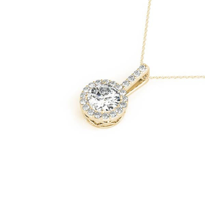 18K 14K 10K Solid Gold Clarity CVD Round Cut Bezel Lab trưởng thành kim cương vòng cổ với đá quý