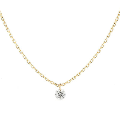 Vòng cắt Bezel Lab lớn kim cương vòng cổ với phong cách cổ điển 18K 14K 10K vàng rắn