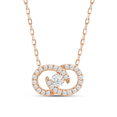 Vòng cổ kim cương phát triển trong phòng thí nghiệm loại đồ trang sức 18K 14K 10K vàng rắn độ rõ ràng CVD cắt tròn Bezel