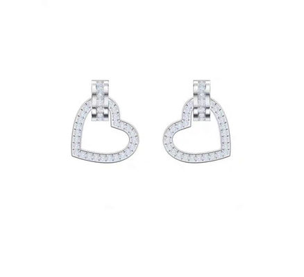 0.22 Carats Lab Created Diamond Hoop Earrings VVS Clarity HPHT Round Cut